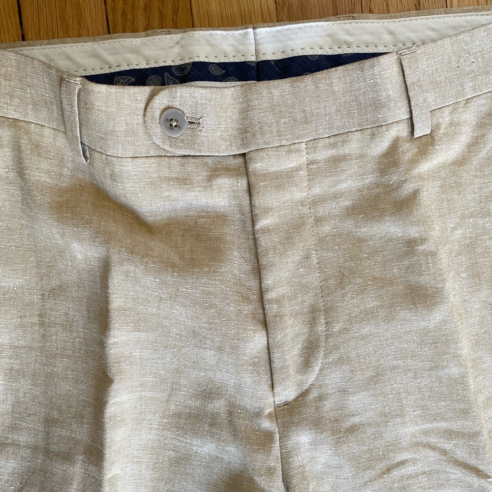 Men’s Slim Fit Linen Blend Suit Pants - Picture 5 of 8